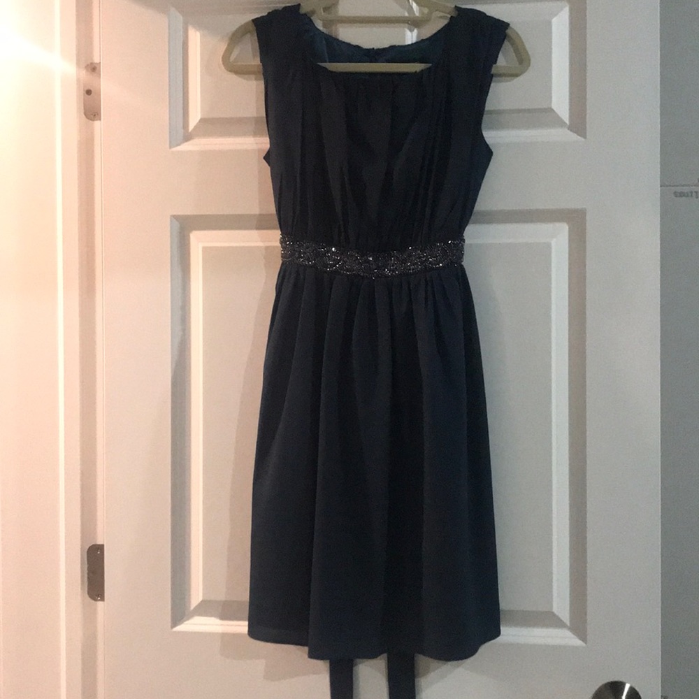 NWT miss me, sleeveless dress, dark teal, beaded